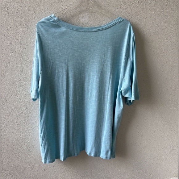 J Jill 3X 100% Pima  Cotton Scoop Neck Elbow Sleeve Tee Beach Vacation Casual - Picture 2 of 9